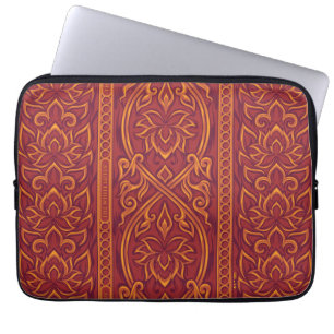 Lotus Luxe TapestPattern - Der weiße Lotus Laptopschutzhülle