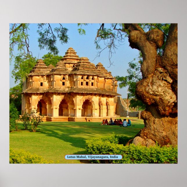 Lotus Mahal, Vijayanagara, Indien Poster (Vorne)