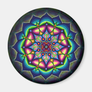 Lotus Mandala Design by Rizzi DayO Ritterdesign Magnet