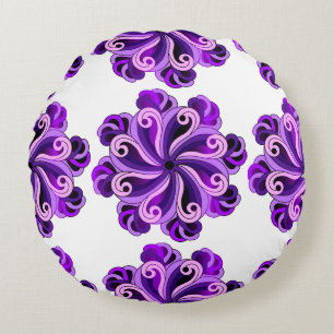 Lotus Mandala Design Rundes Kissen