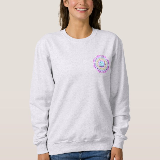 Lotus Mandala Design Women's Pullover Hoodie (Vorderseite)