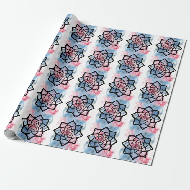 Lotus Mandala Geschenkpapier (Ungerollt)