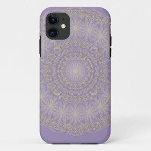 Lotus Mandala in Lilac und Gold iPhone 11 Hülle