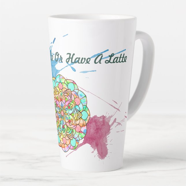 Lotus Mandala Milchtasse (Rechte Ecke)