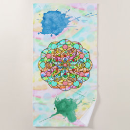 Lotus Mandala Strandtuch