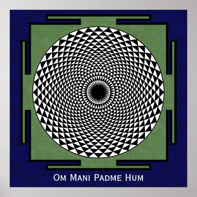 Lotus mediation dharma wheel poster (Vorne)