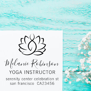 Lotus-Meditations-u. Yoga-Lehrer-kundenspezifische Gummistempel