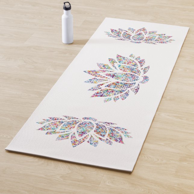 Lotus mit Konfetti-Muster Yogamatte (Beispiel)