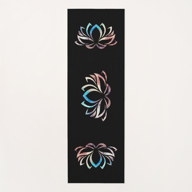 Lotus mit künstlerischem Farbverlauf Yogamatte (Vorderseite)