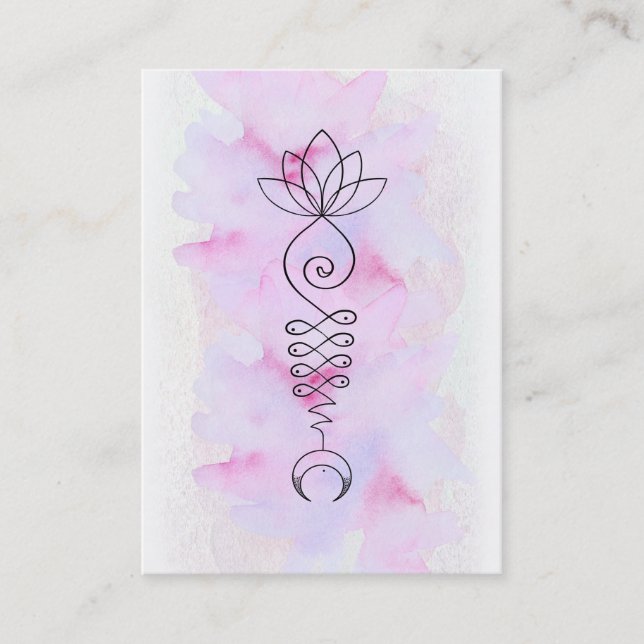 *~* Lotus Moon Energy Healer Yoga Nirvana Reiki Visitenkarte (Vorderseite)