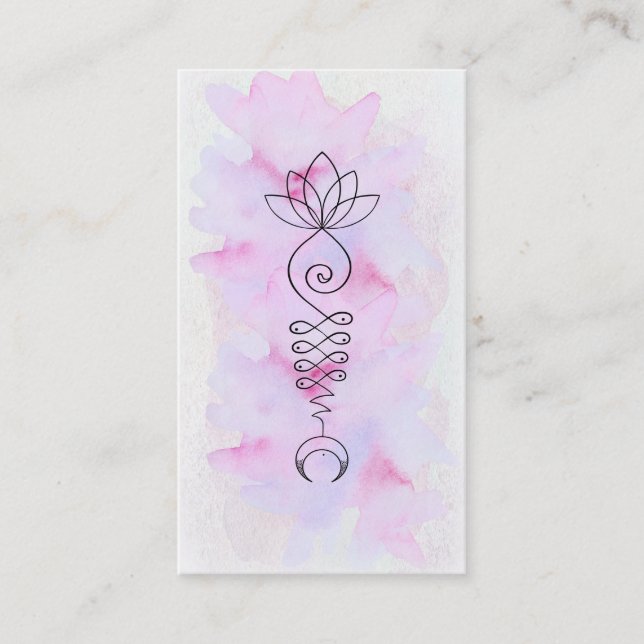~ Lotus Moon Energy Healer Yogi Reiki Visitenkarte (Vorderseite)