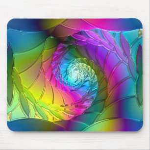 Lotus-Muster-Glas-Kunst 2A-Mauspad Mousepad