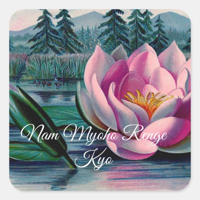 Lotus Nam Myoho Renge Kyo Buddhist Sticker (Vorderseite)