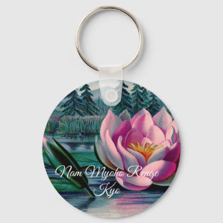 Lotus Nam Myoho Renge Kyo Buddhistischer Schlüssel Schlüsselanhänger