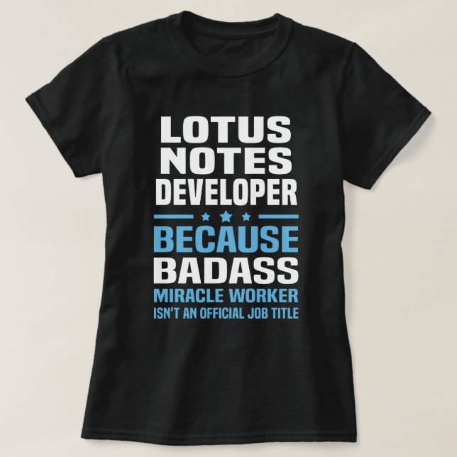 Lotus Notes Developer T-Shirt (Design vorne)