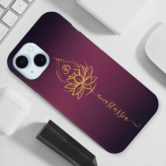 Lotus & Om - Nom personnalisé Minimaliste