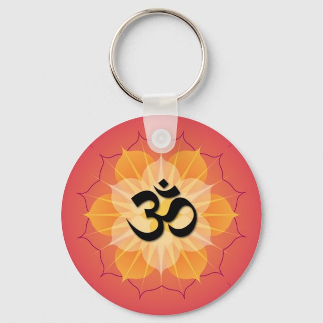 Lotus Om Schlüsselanhänger (Vorderseite)