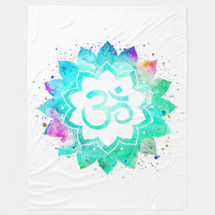 *~* Lotus OM Symbol Blume Mandala Neues Zeitalter  Fleecedecke
