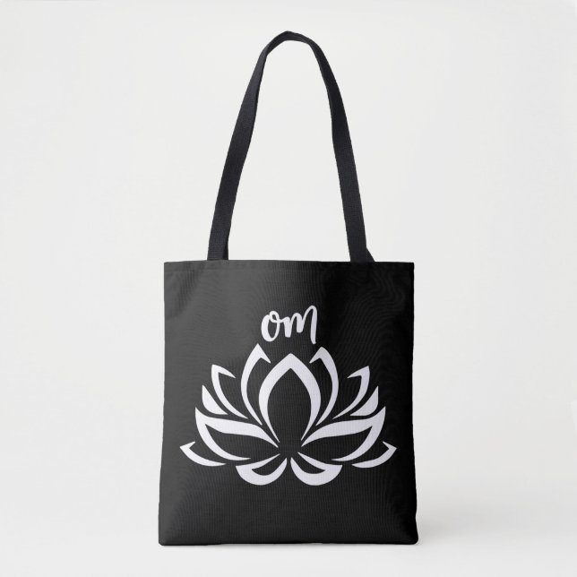Lotus Om White Tasche (Vorderseite)