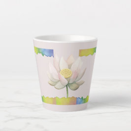 "Lotus Pastel Latte Tasse - Serene und Elegant Des
