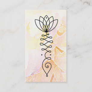 *~* Lotus Pastel Peony Heiler Massage Reiki Yoga Visitenkarte