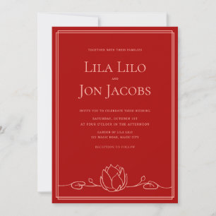 Lotus Personalisiert Wedding Einladung