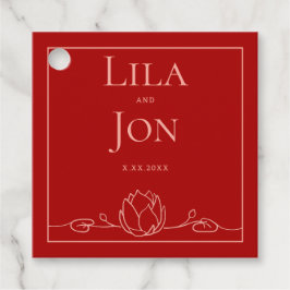 Lotus Personalisierte Gastgeschenk Hochzeit Tags Geschenkanhänger
