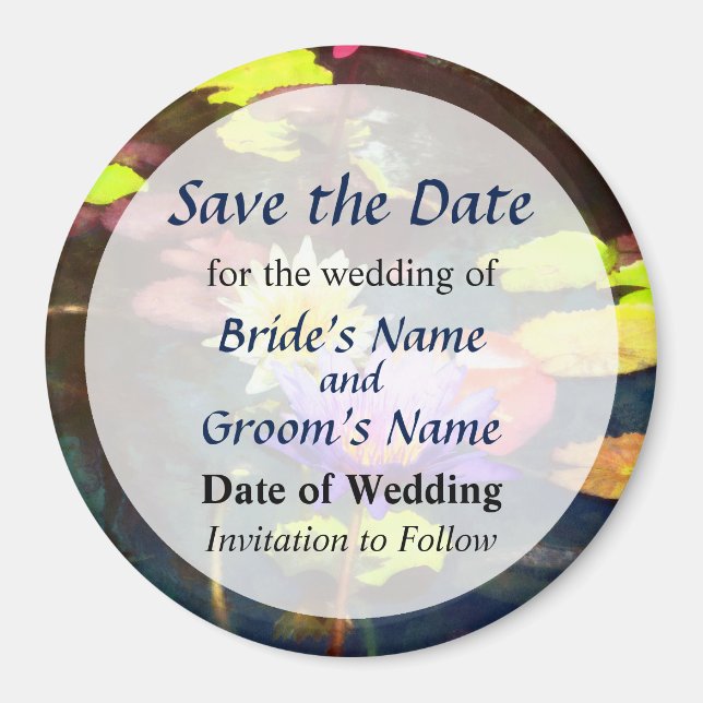 Lotus Pond Save the Date Magnet (Vorne)