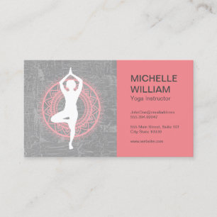 Lotus   Pose de yoga   Carte de visite instructeur