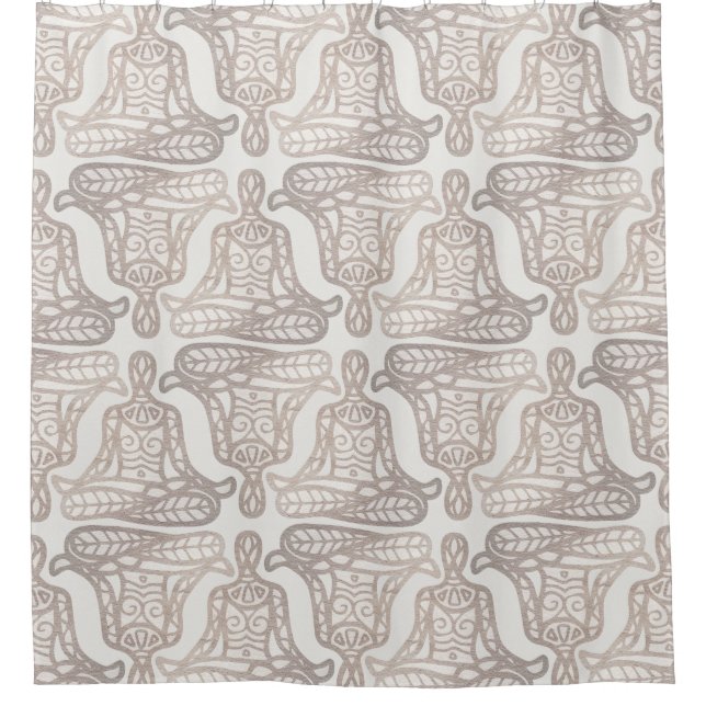 Lotus-Pose Duschvorhang (Vorderseite)