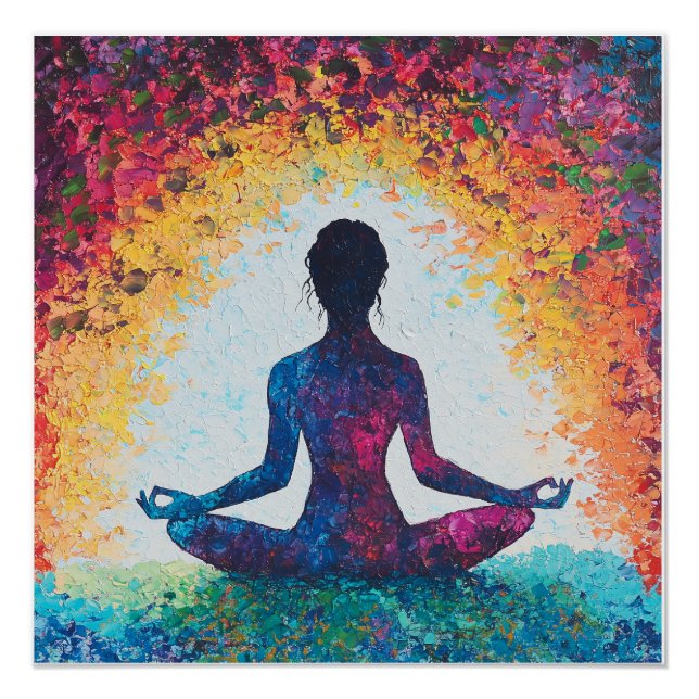 Lotus Pose Glossy Poster: Gelassenheit im Blut Poster (Vorderseite)