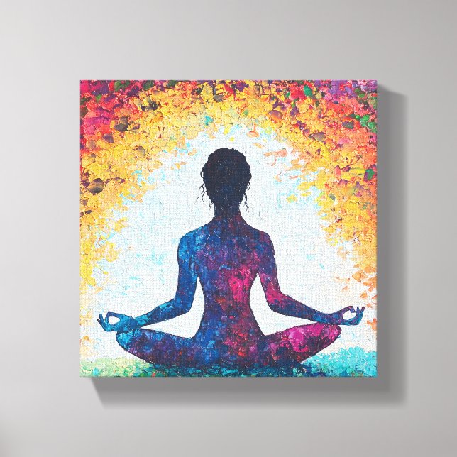 Lotus Pose Kunst, Dichtung und Musik Leinwanddruck (Vorderseite)