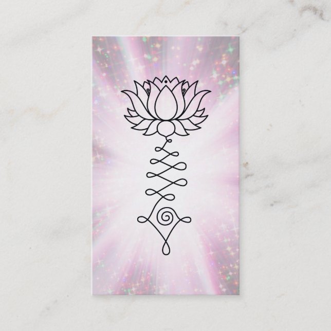 *~* Lotus Rainbow Sparkle Reiki Energy Healing Visitenkarte (Vorderseite)