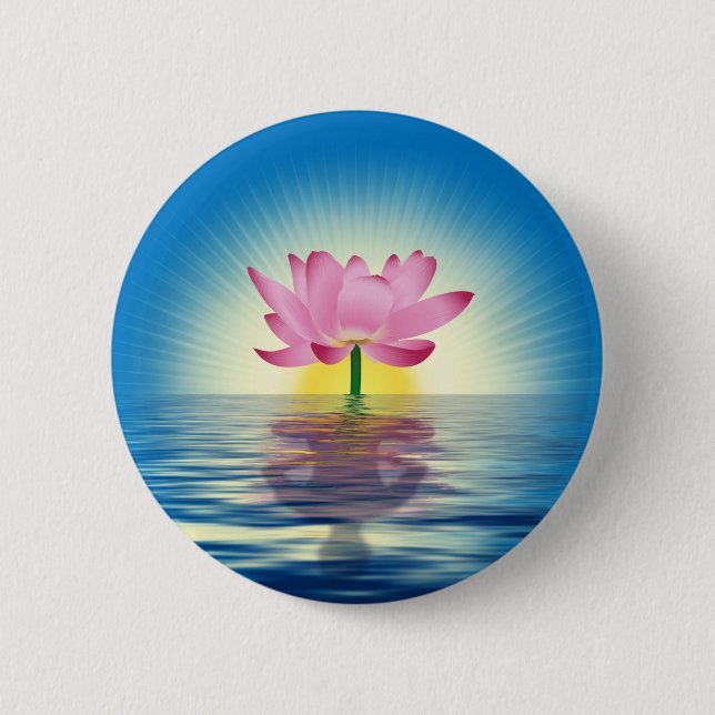 Lotus-Reflexion Button (Vorderseite)