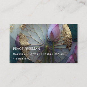 Lotus Reverie Lotus-Blumendesign Visitenkarte