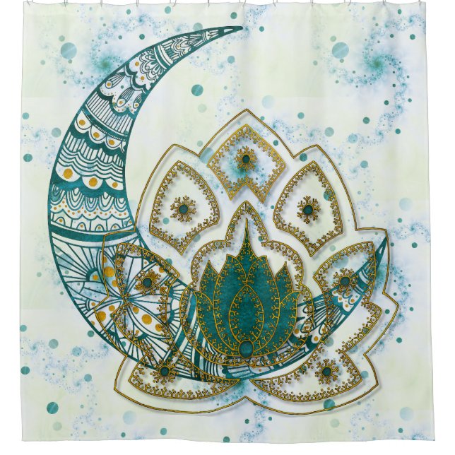 Lotus Rising Duschvorhang (Vorderseite)