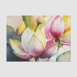 LOTUS rosa Blumendecoupage Seidenpapier
