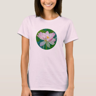 Lotus rose dans le T-shirt #2521 de cercle