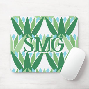 Lotus-Schleife in Grün + personalisiertem Aqua Mousepad