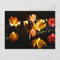 Lotus shaped lanterns for mid autumn festival