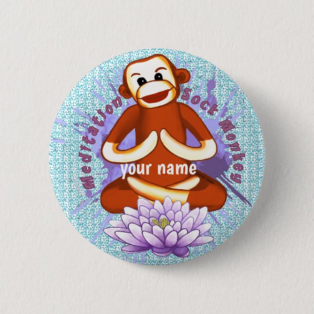 Lotus-Sockenaffe  Button (Vorderseite)