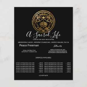 Lotus-Stillness Goldenes Mandala-Design Flyer