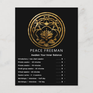 Lotus-Stillness Goldenes Mandala-Design Flyer