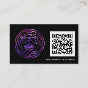 Lotus-Stillness   Purple Mandala-Design Visitenkarte
