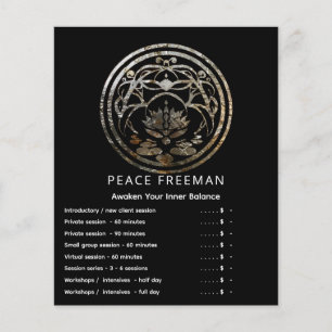 Lotus-Stillness Silber-Mandala-Design Flyer