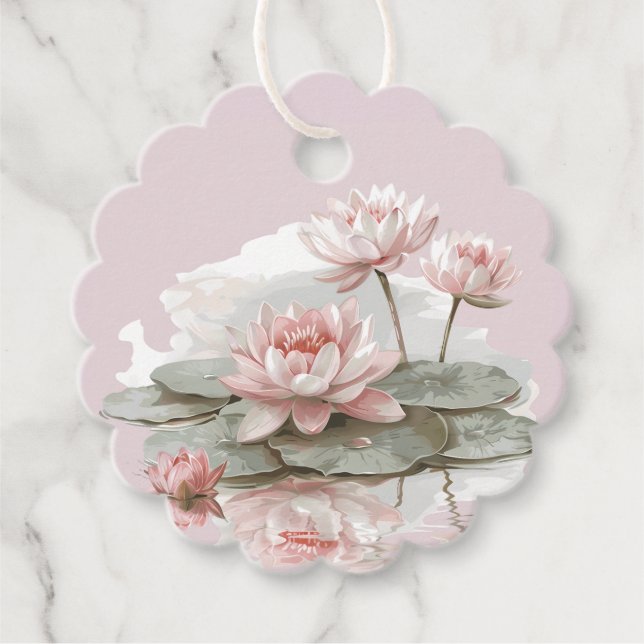 Lotus-Teich-Geschenkanhänger Geschenkanhänger (Vorderseite)