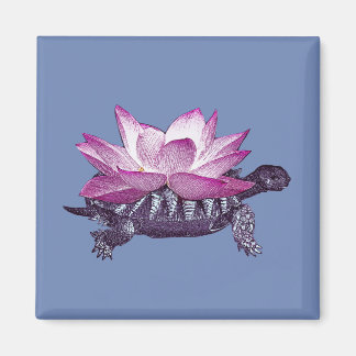 Lotus Turtle Magnet