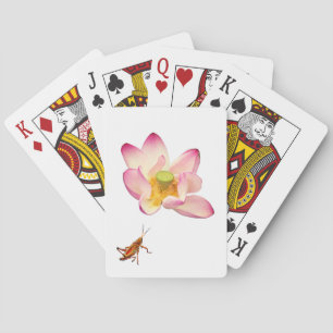 Lotus und Grasshopper Spielkarten