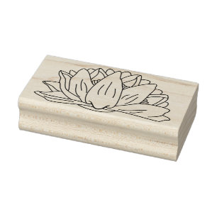 Lotus, Wasserlilie, Blume, Blume Kunst Illustratio Gummistempel