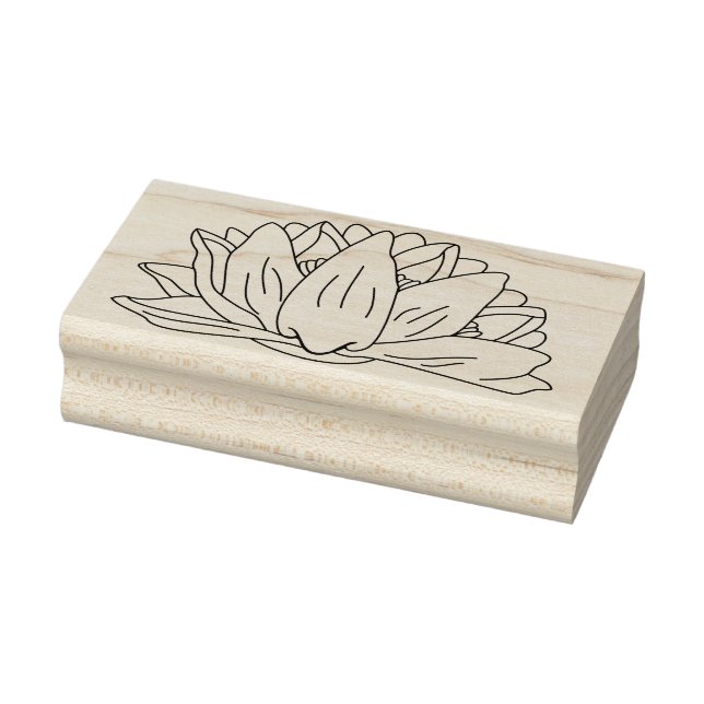 Lotus, Wasserlilie, Blumen, Blume Kunst Illustrati Gummistempel (Stempel)